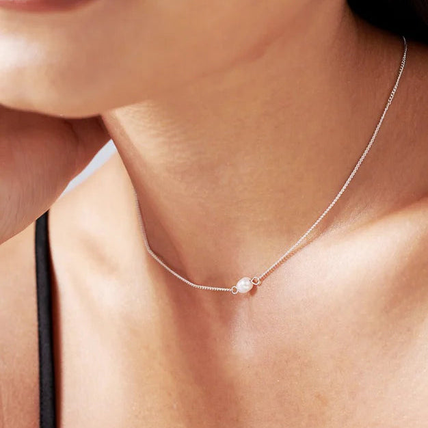 Rhoda Pearl Sterling Silver Plated Necklace