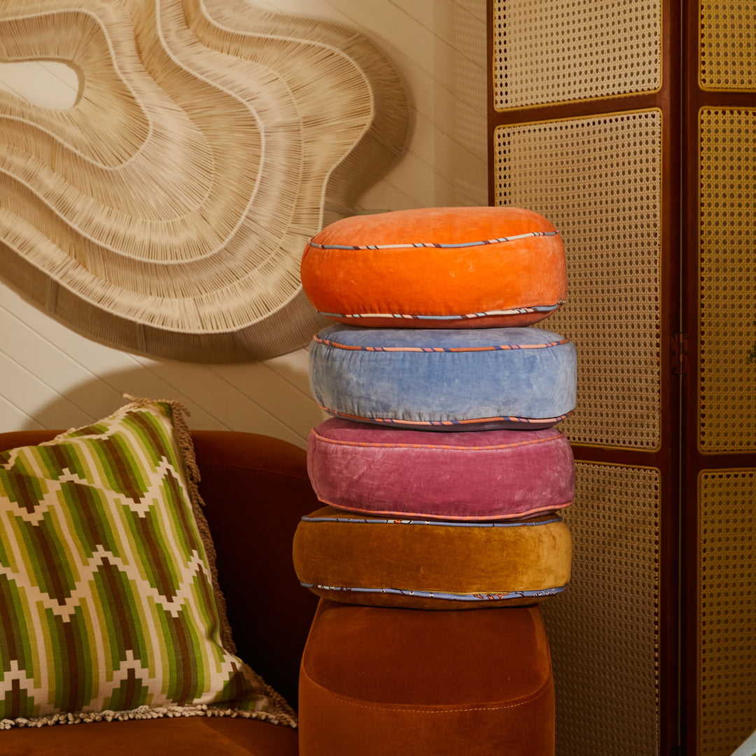 Castillo Desert Round Velvet Cushion