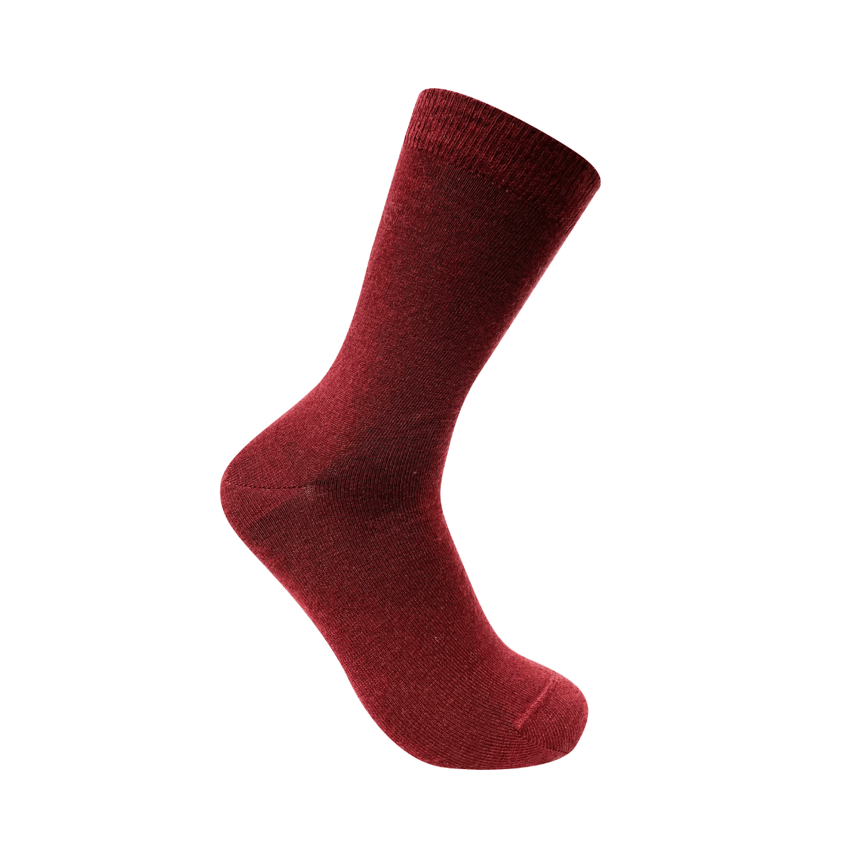 Maroon Merino Wool Crew Socks for Women