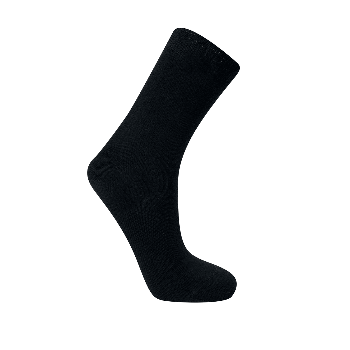 Black Merino Wool Crew Socks for Men