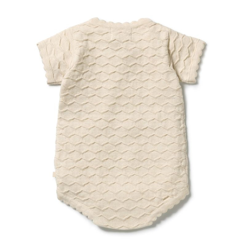 Milk Cloud Organic Knitted Chevron Baby Bodysuit