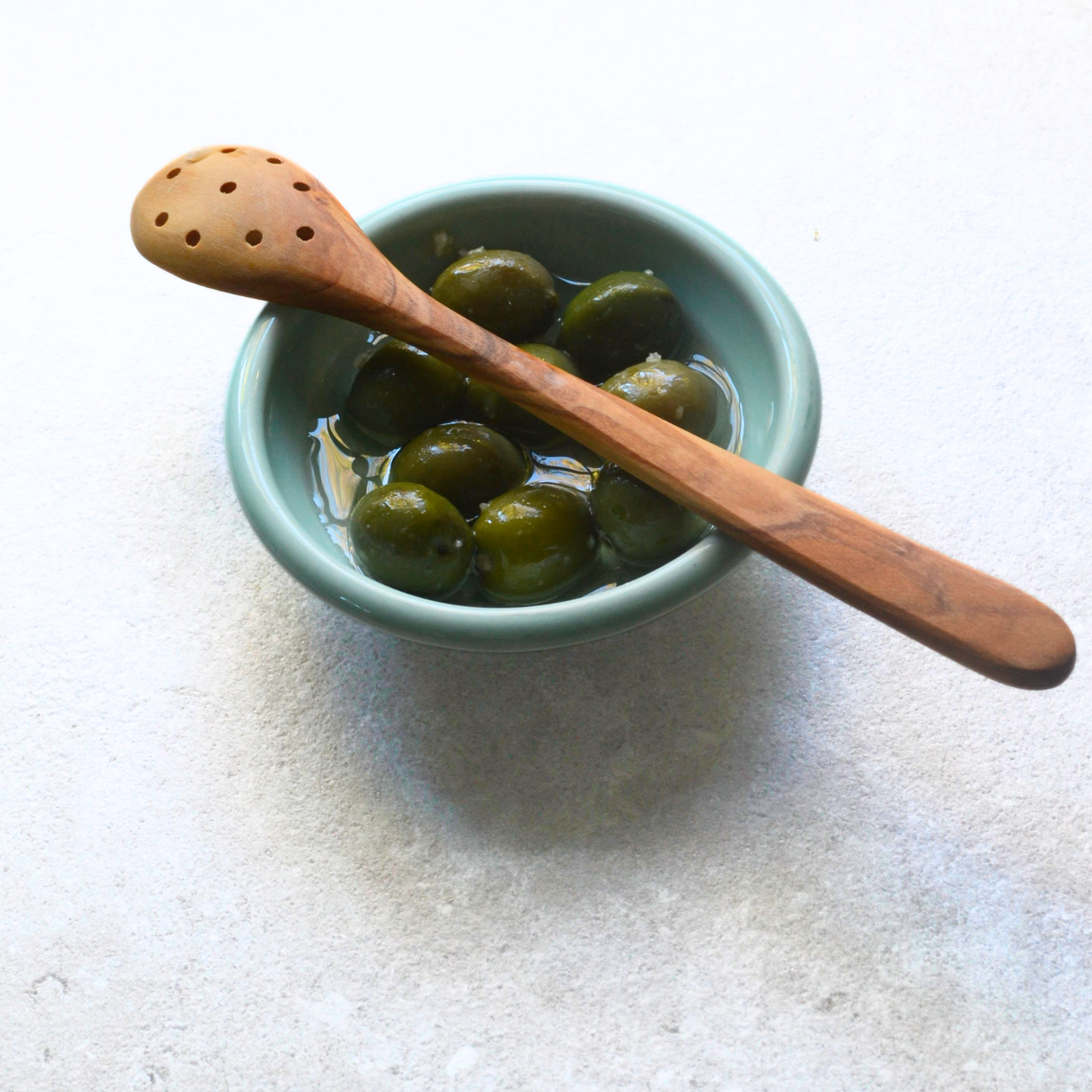 Olive Wood Holed Spoon