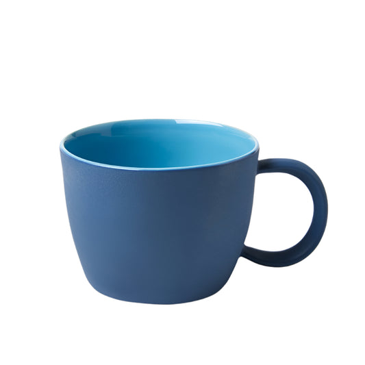 Blue mug on a white background
