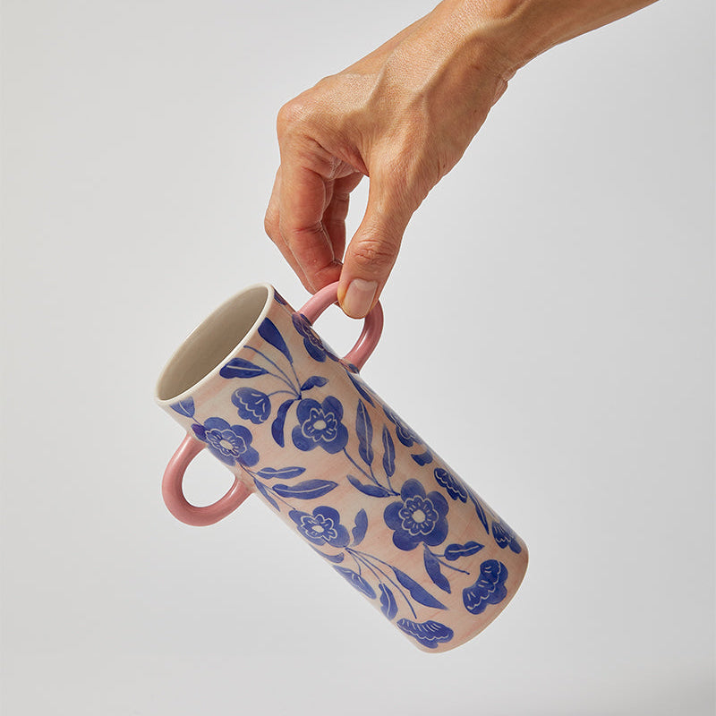 Griffe Blue Floral Bud Vase