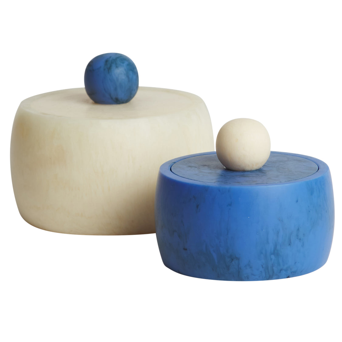 Karine Mini Canister Azure & Pearl