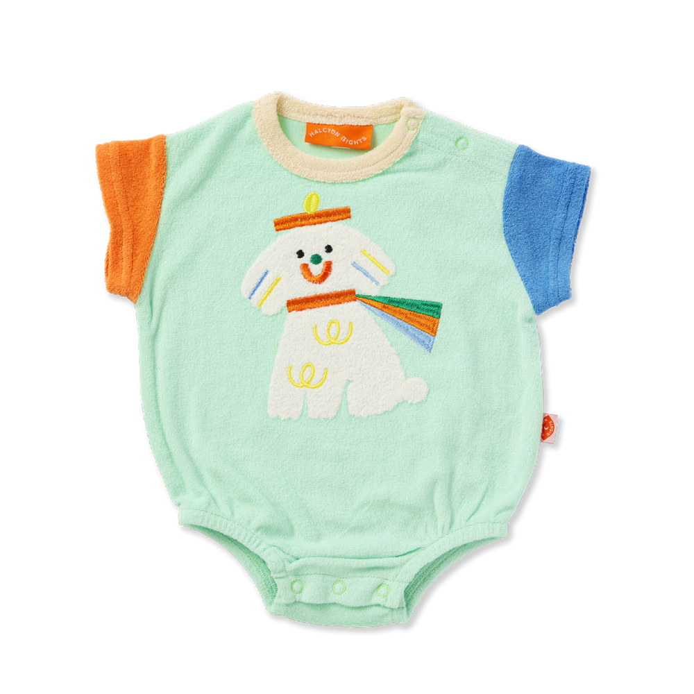 Puppy Park Terry Short Sleeve Baby Bodysuit