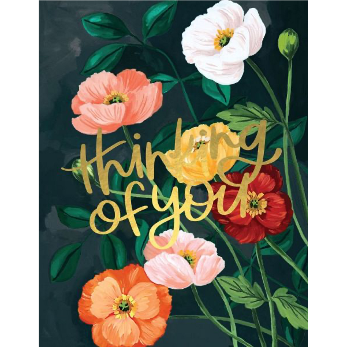 Thinking Of You Poppies Greeting Card