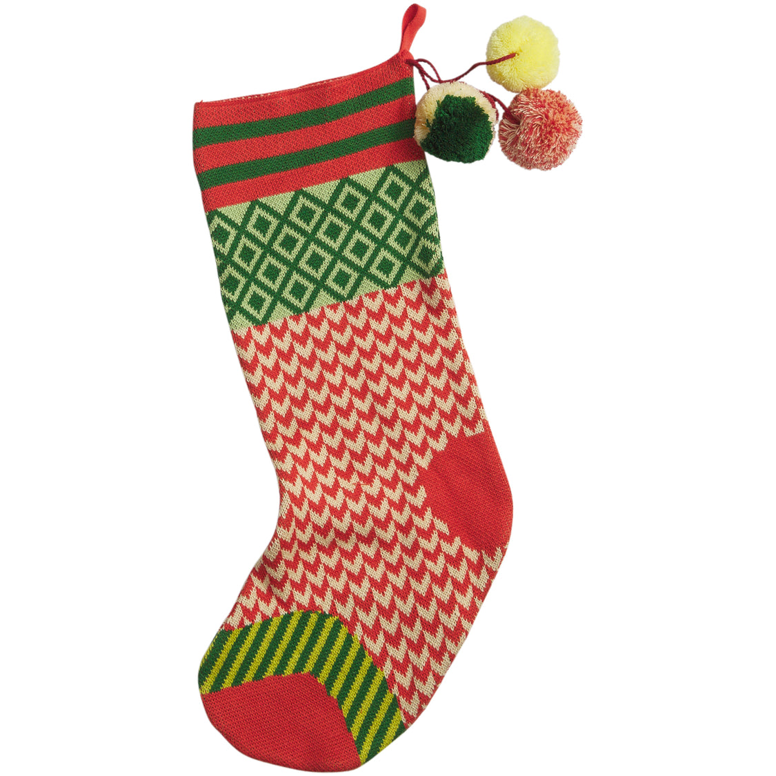 Palmina Knitted Stocking Crimson