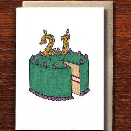 Twenty First Greeting Card