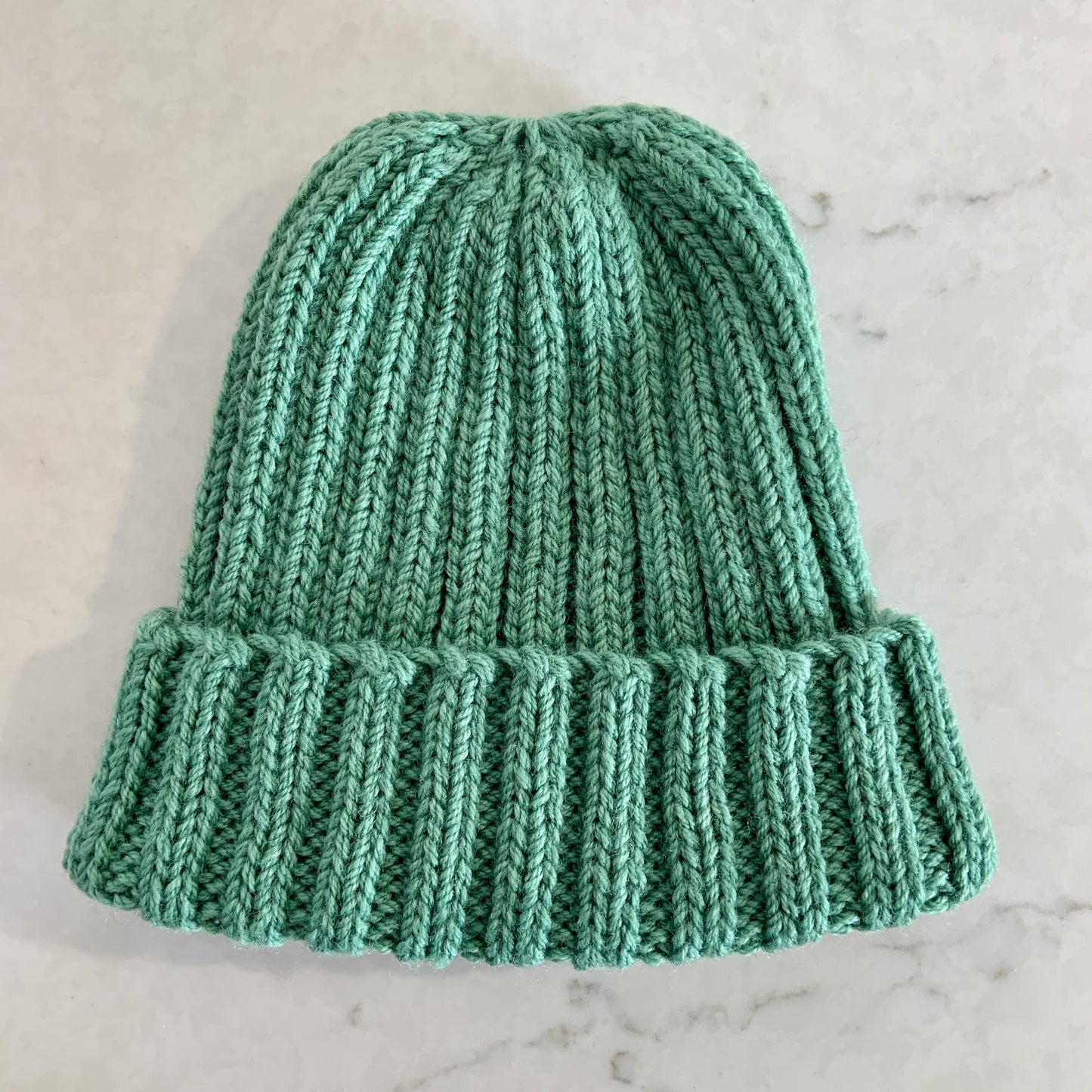 Hand Knitted Wool Beanie - Fern
