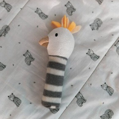 Knit Rattle Cockatoo