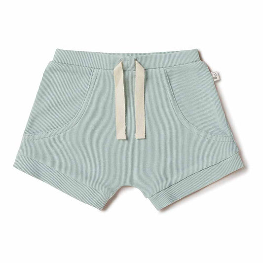 Sage Organic Cotton Baby Shorts