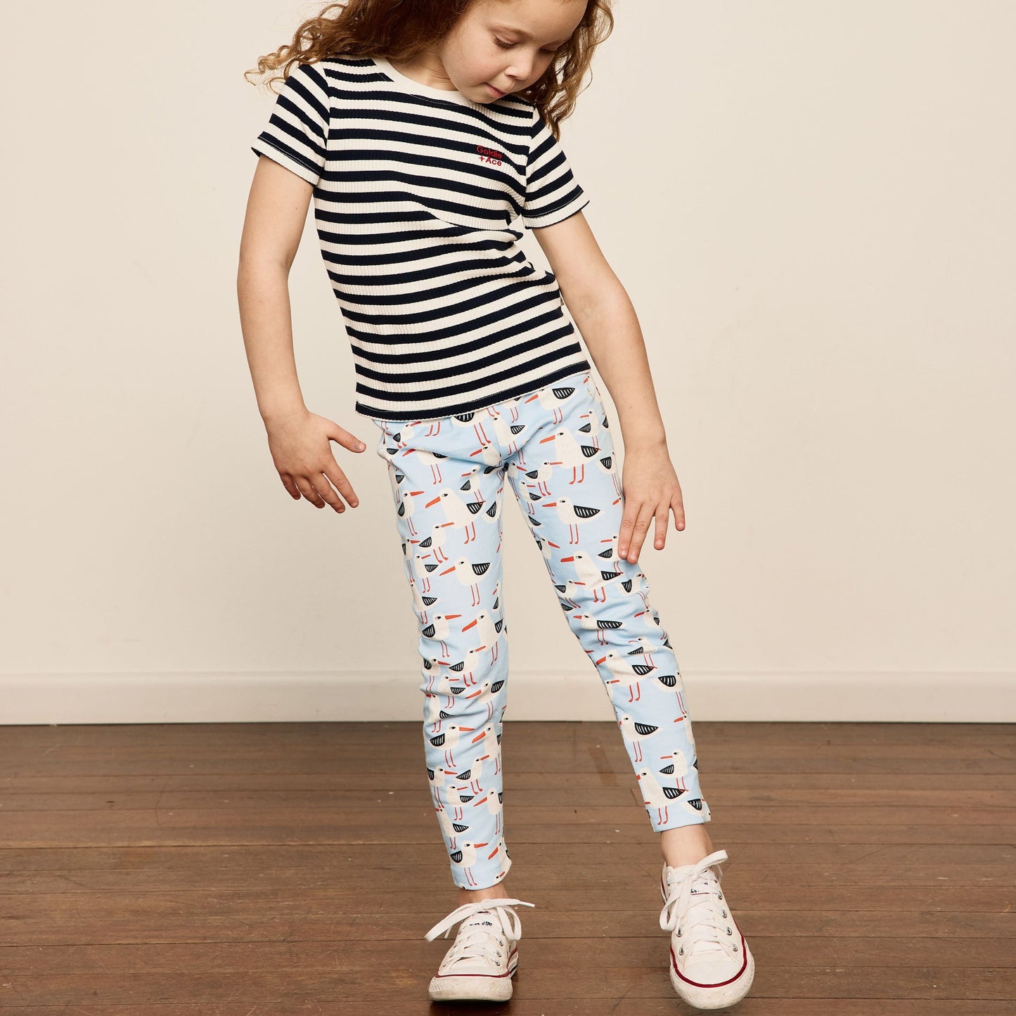 Seagulls Print Kids Leggings