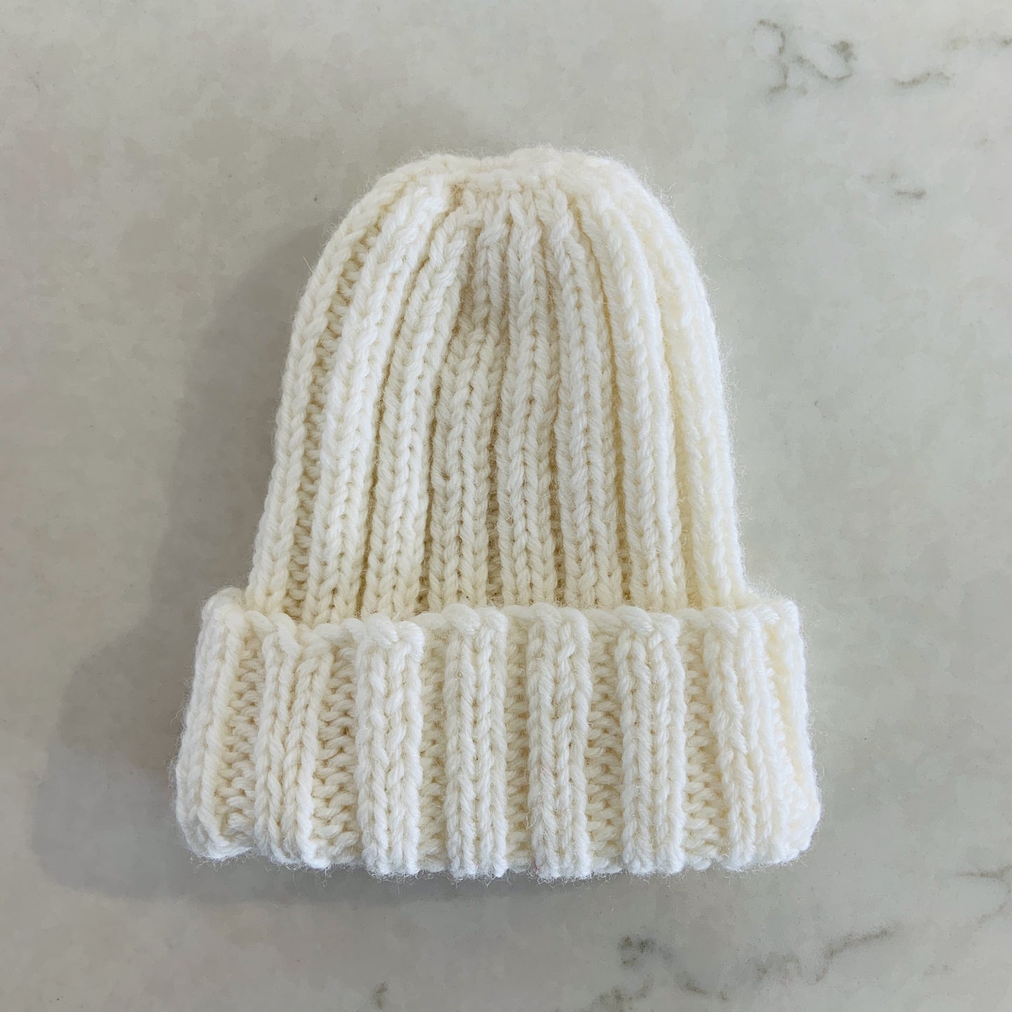 Wool Baby Beanie - White