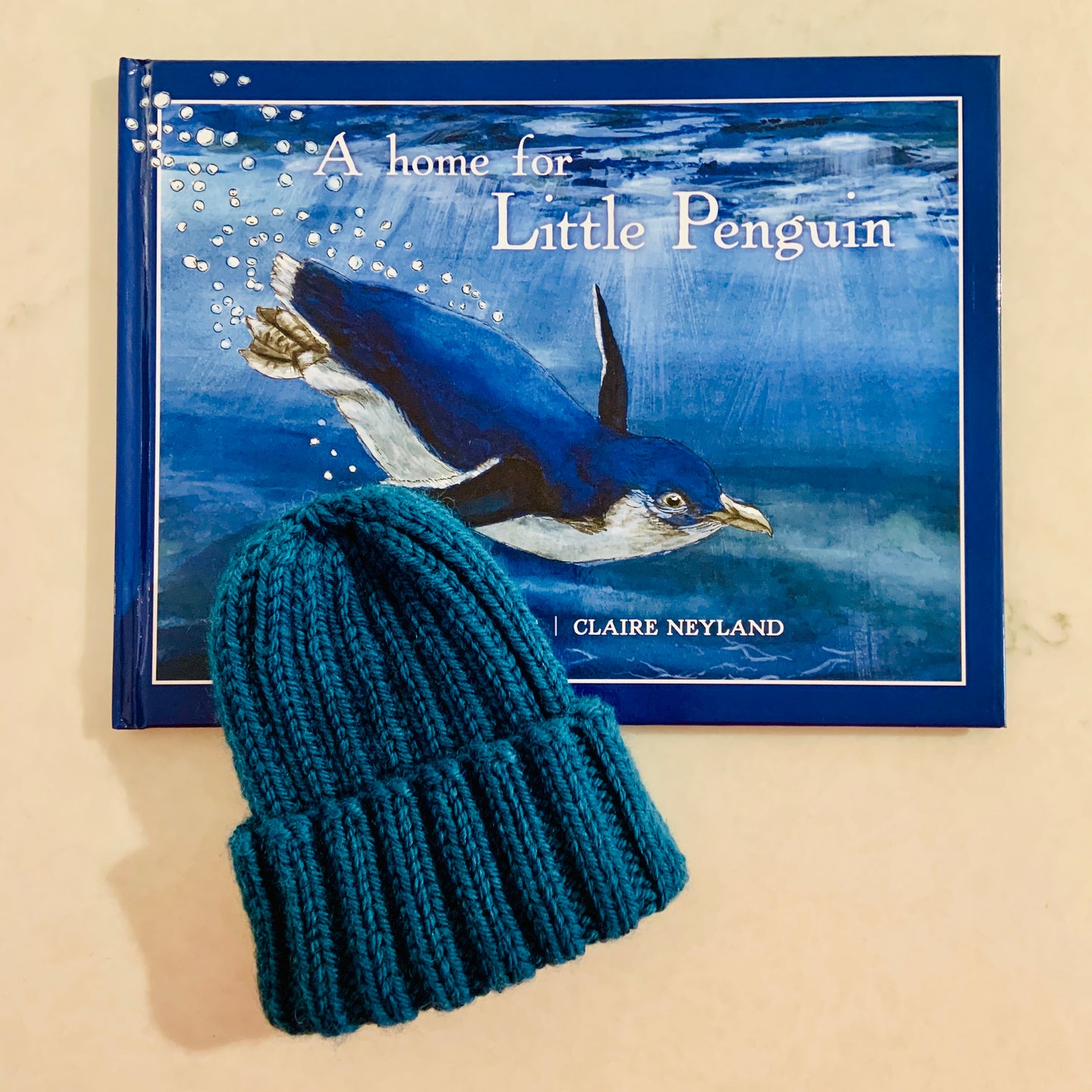 Teal Wool Baby Beanie