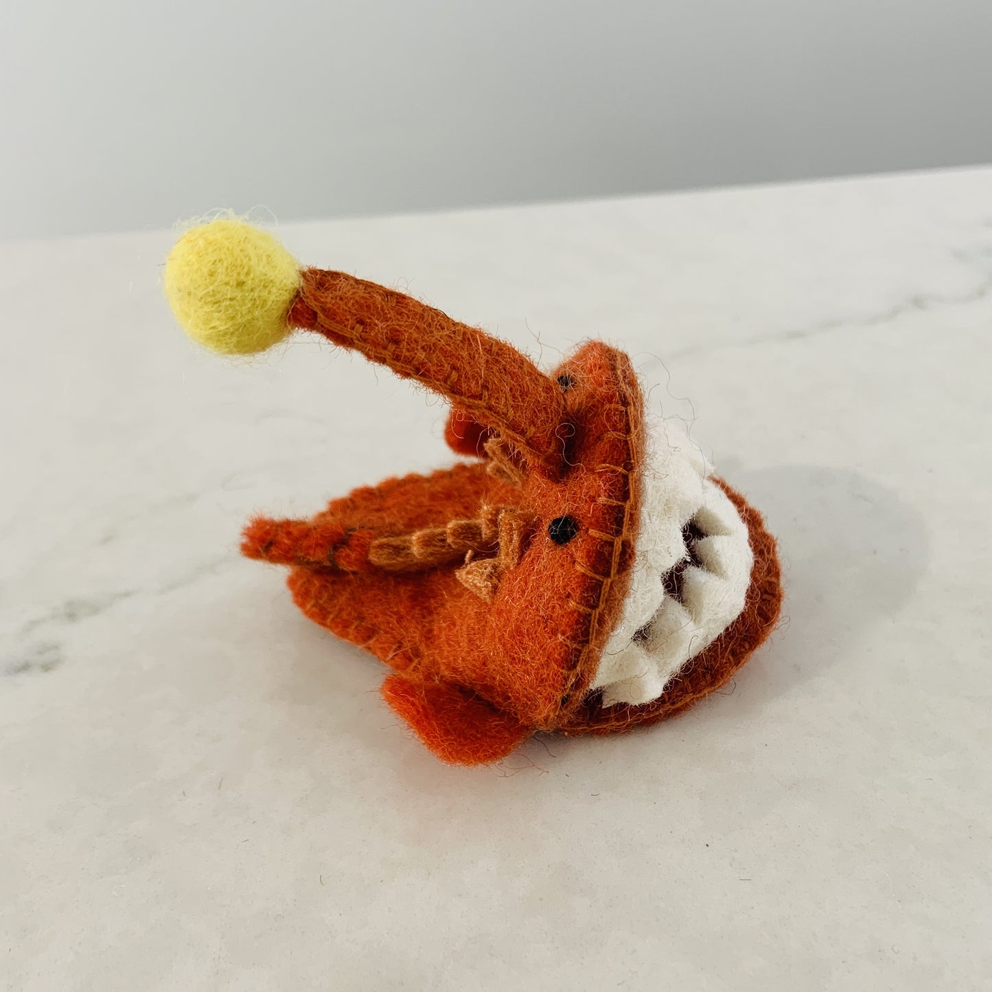 Wool Finger Puppet Angler Fish