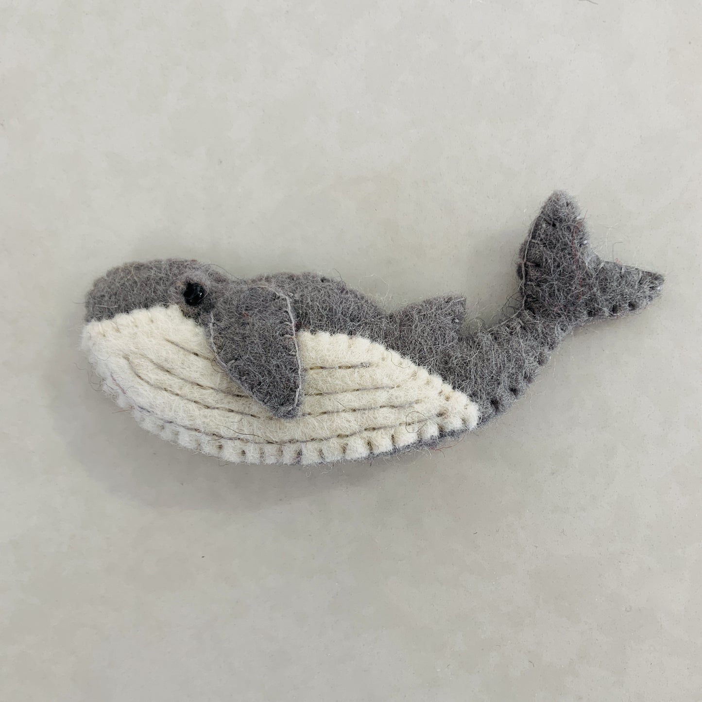 Blue Whale Wool Finger Puppet
