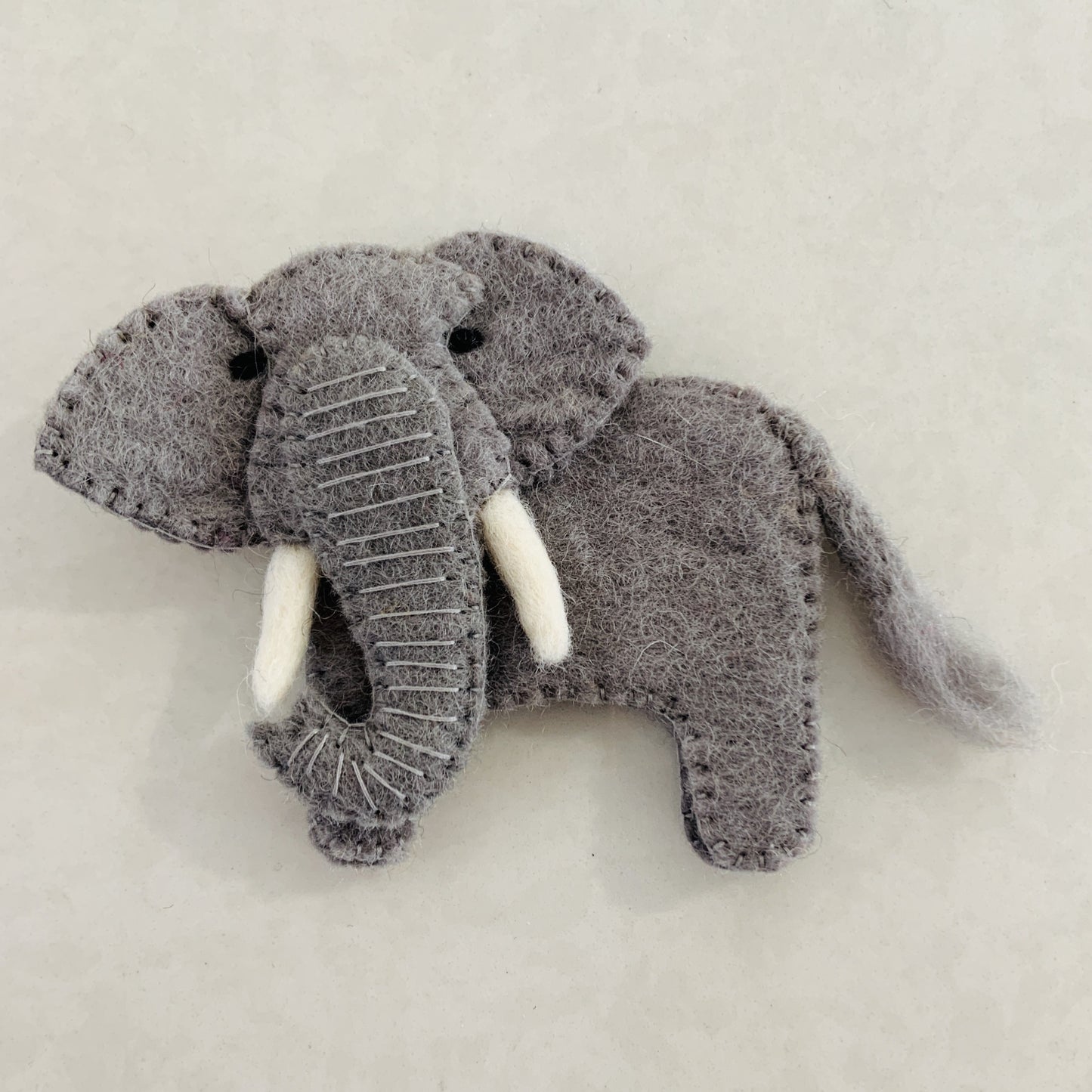 Wool Finger Puppet Elephant