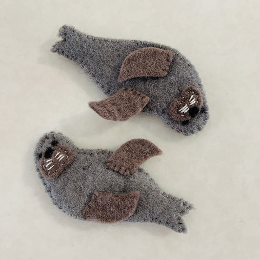 Fur Seal Wool Finger Puppet