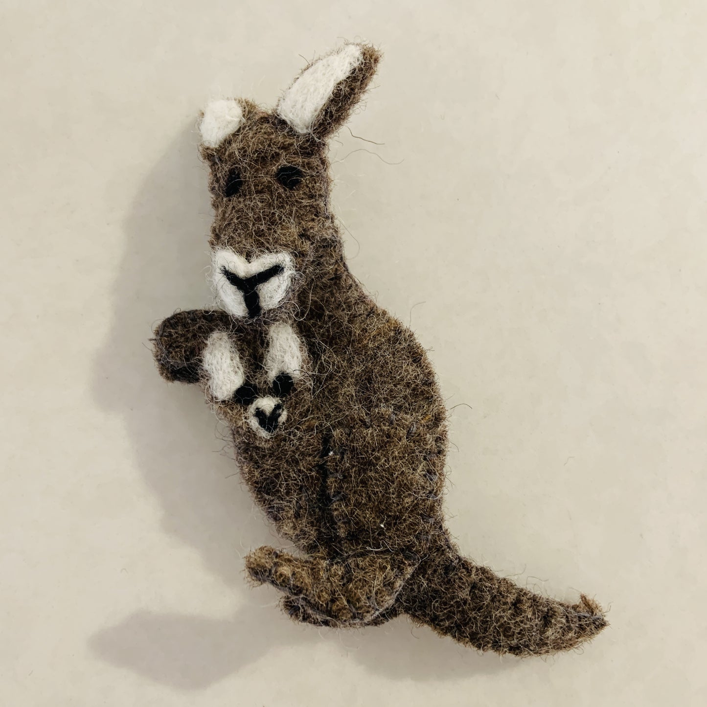 Kangaroo Wool Finger Puppet