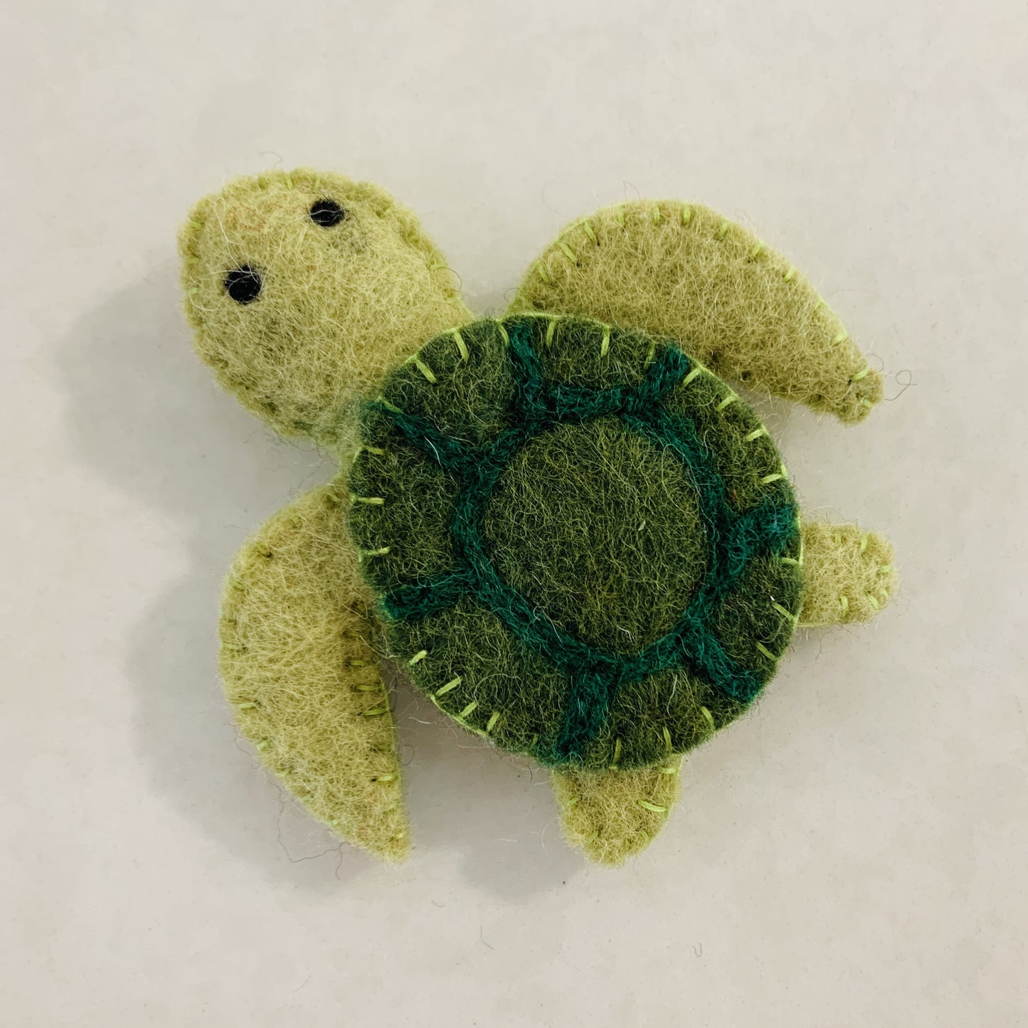 Turtle Wool Finger Puppet
