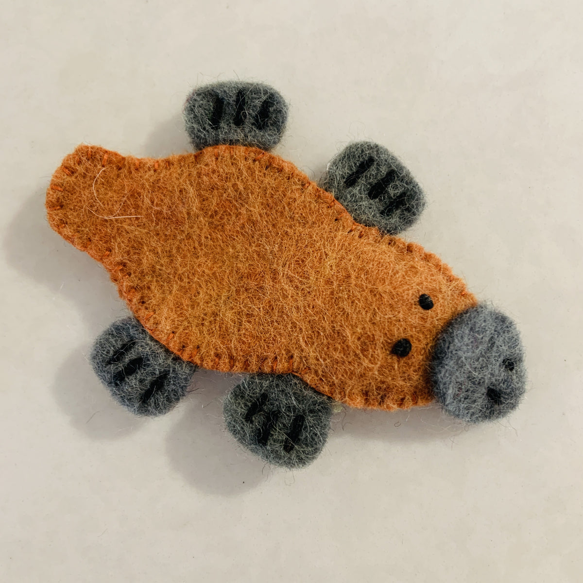 Platypus Wool Finger Puppet