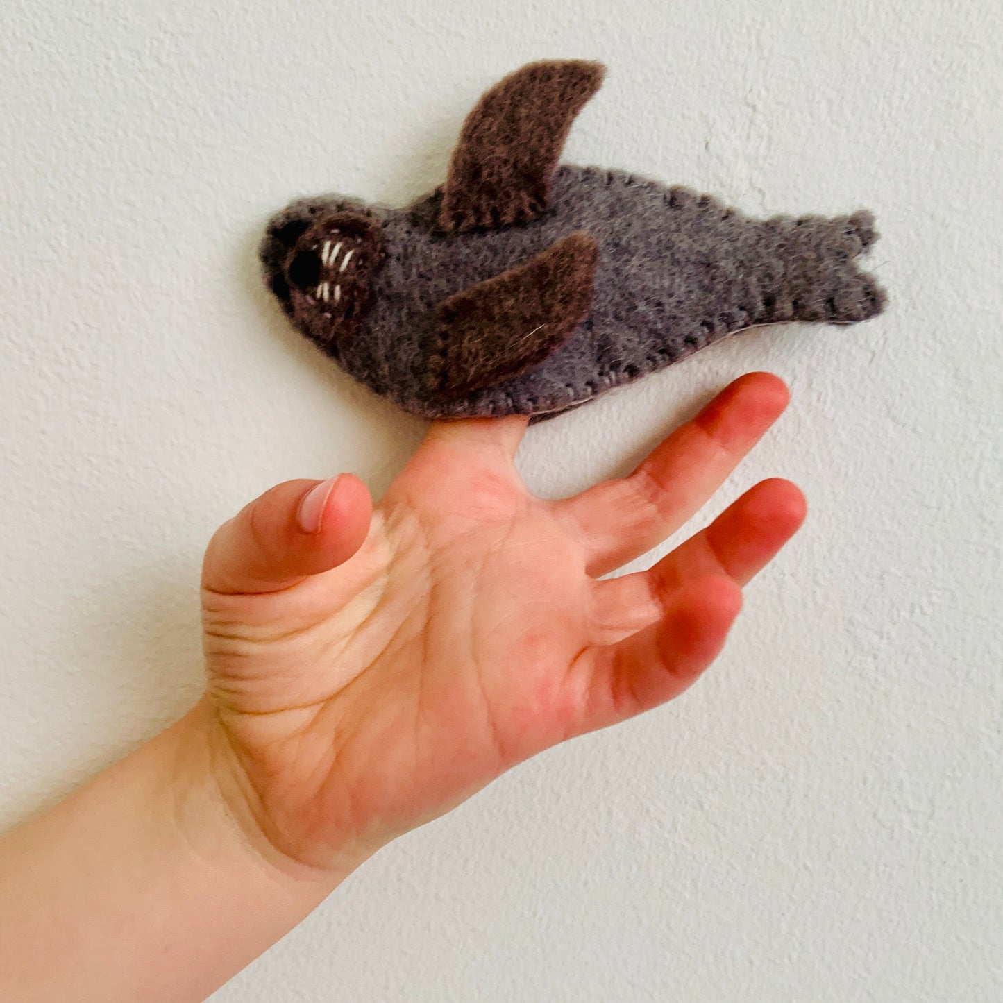 Wool Finger Puppet Fur Seal