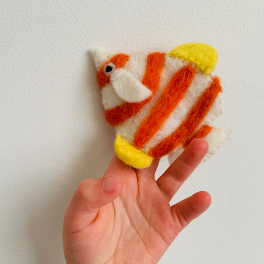 Butterfly Fish Wool Finger Puppet