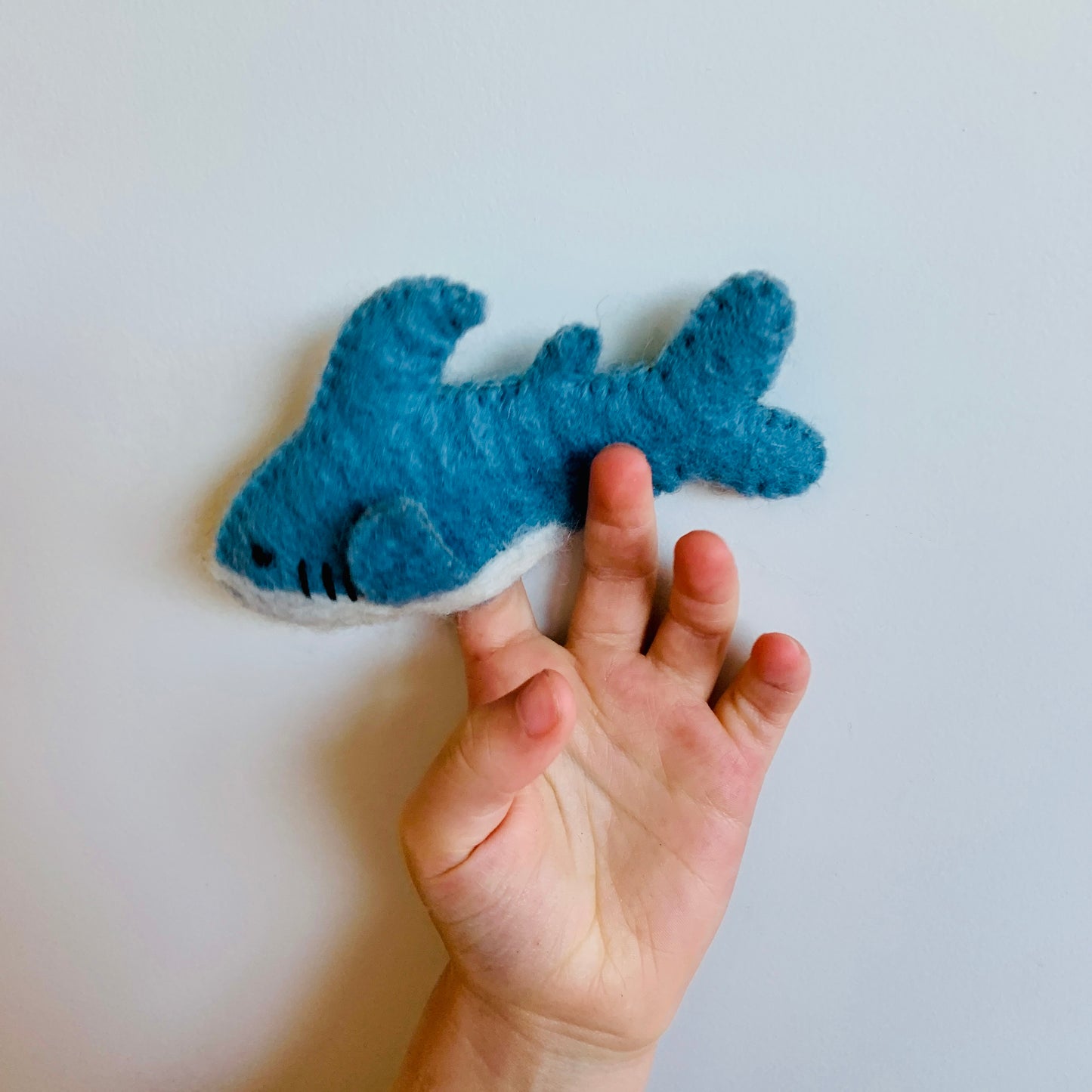 Wool Finger Puppet Great White Shark