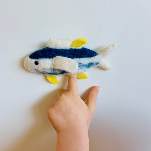 Wool Finger Puppet Tuna