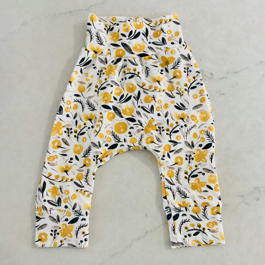 Harem Pants Yellow Flower