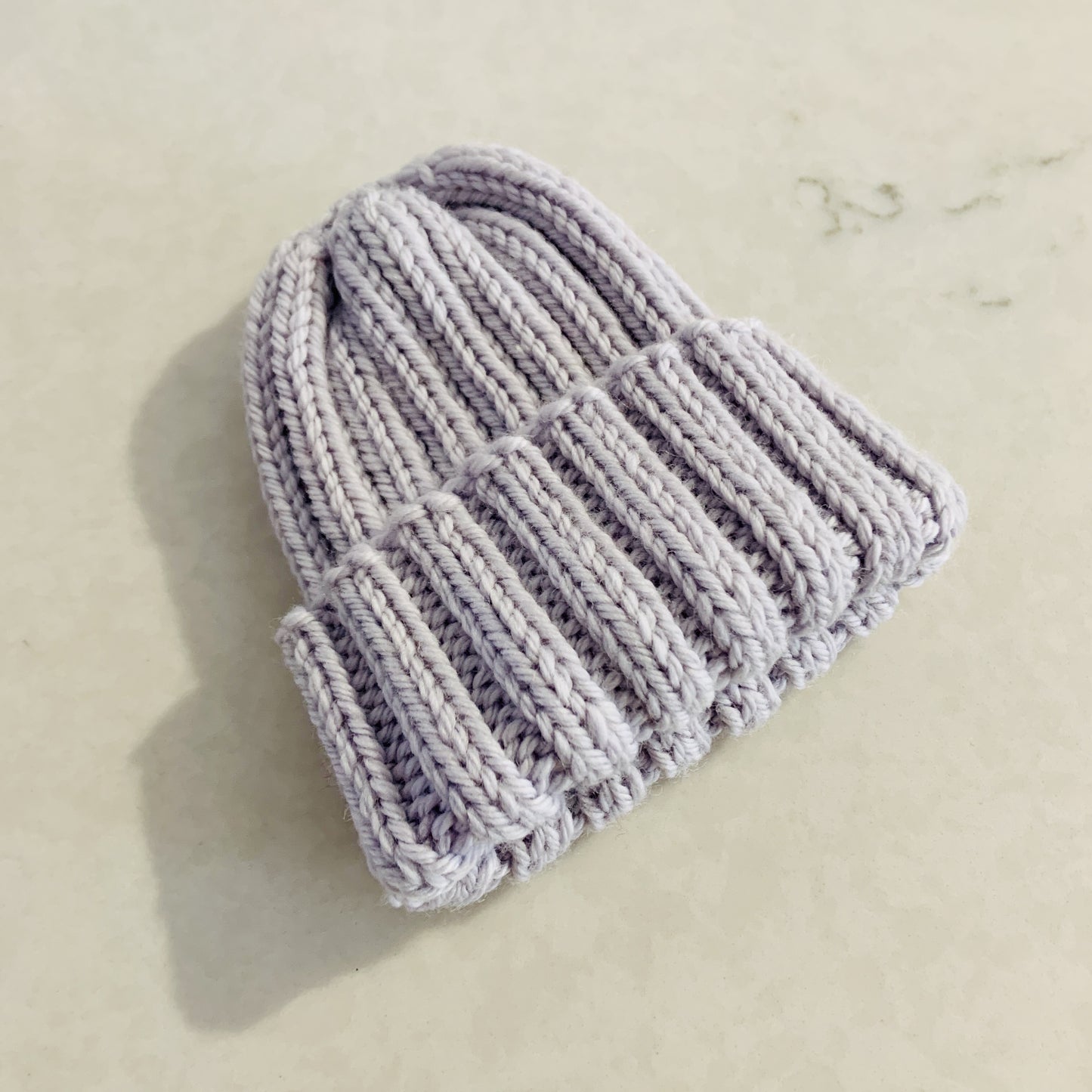 Silver Grey Wool Baby Beanie