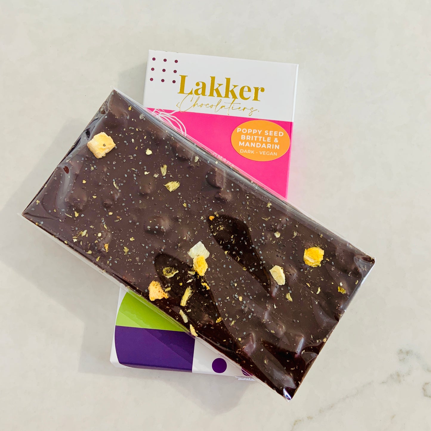 Poppyseed Brittle & Mandarin Dark Chocolate