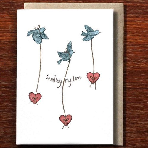 Sending My Love Greeting Card