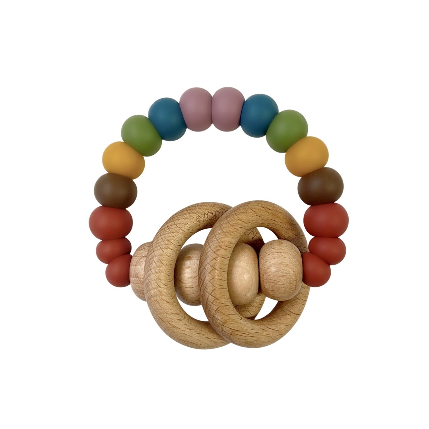 RAINBOW Rattle Teether Retro Rainbow
