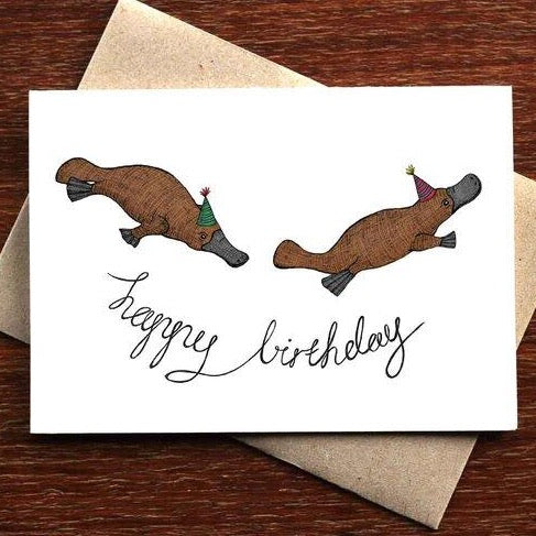 Platypus Birthday Greeting Card