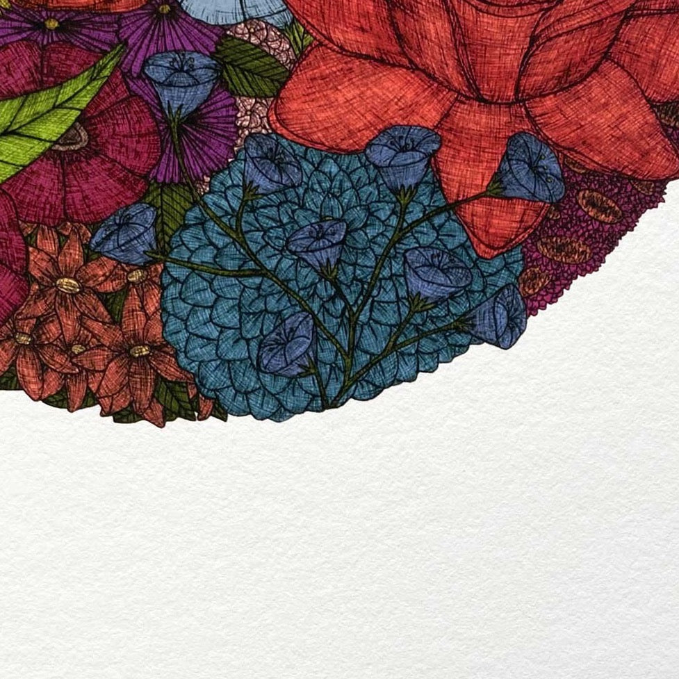 Ocean of Flowers Art Print