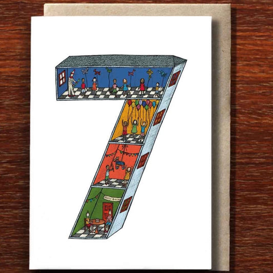 Number Seven Greeting Card