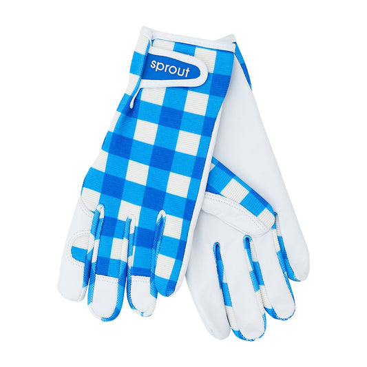 Goatskin Garden Gloves - Cobalt Check