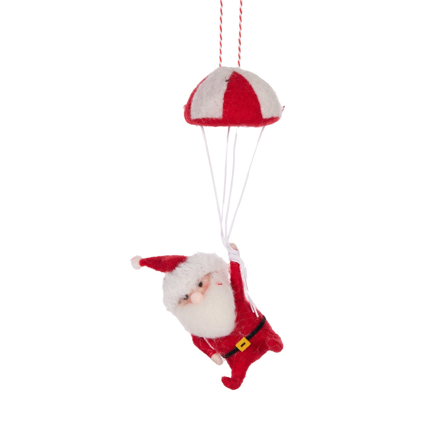 Wool Santa With Parachute Decoration