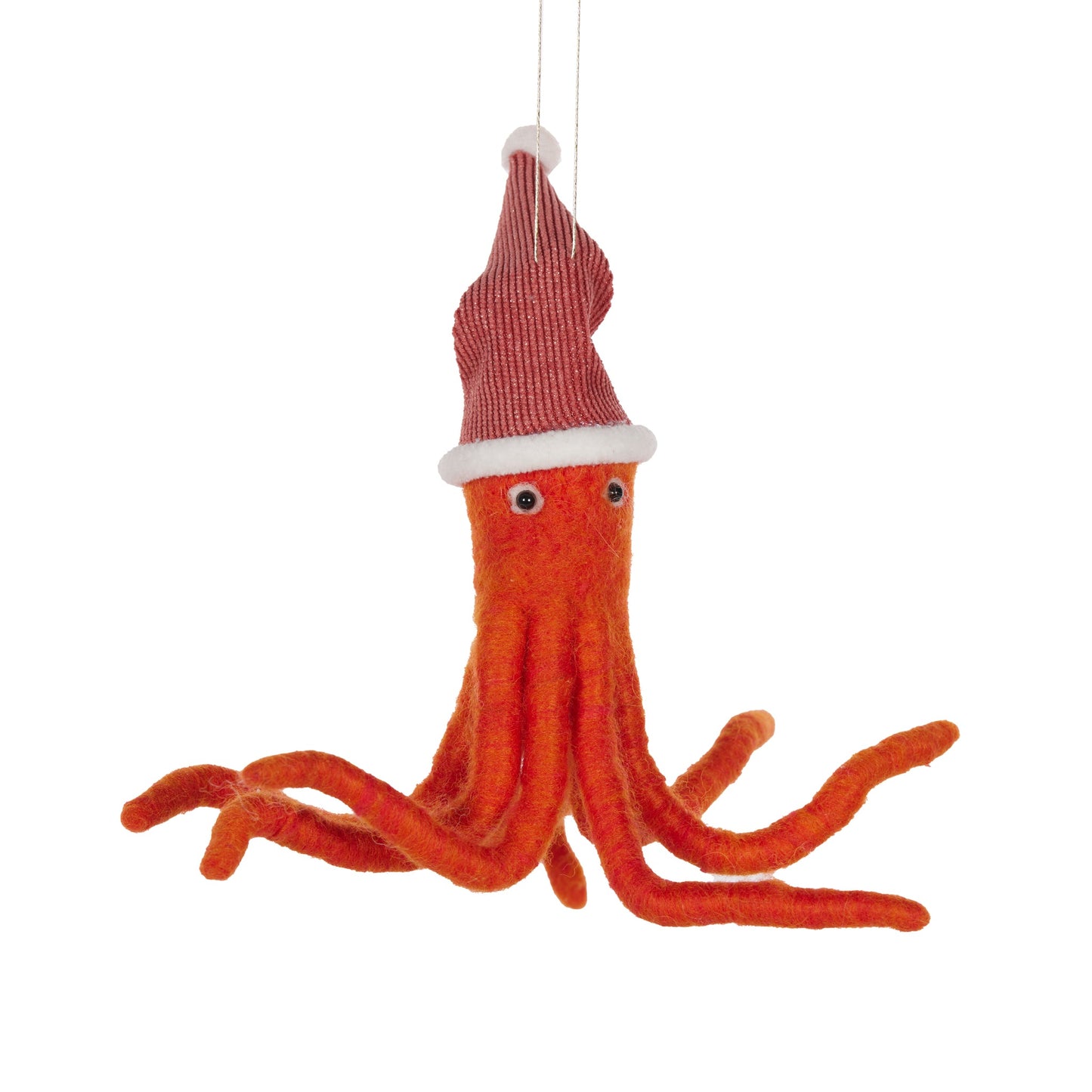 Wool Octopus With Hat Decoration