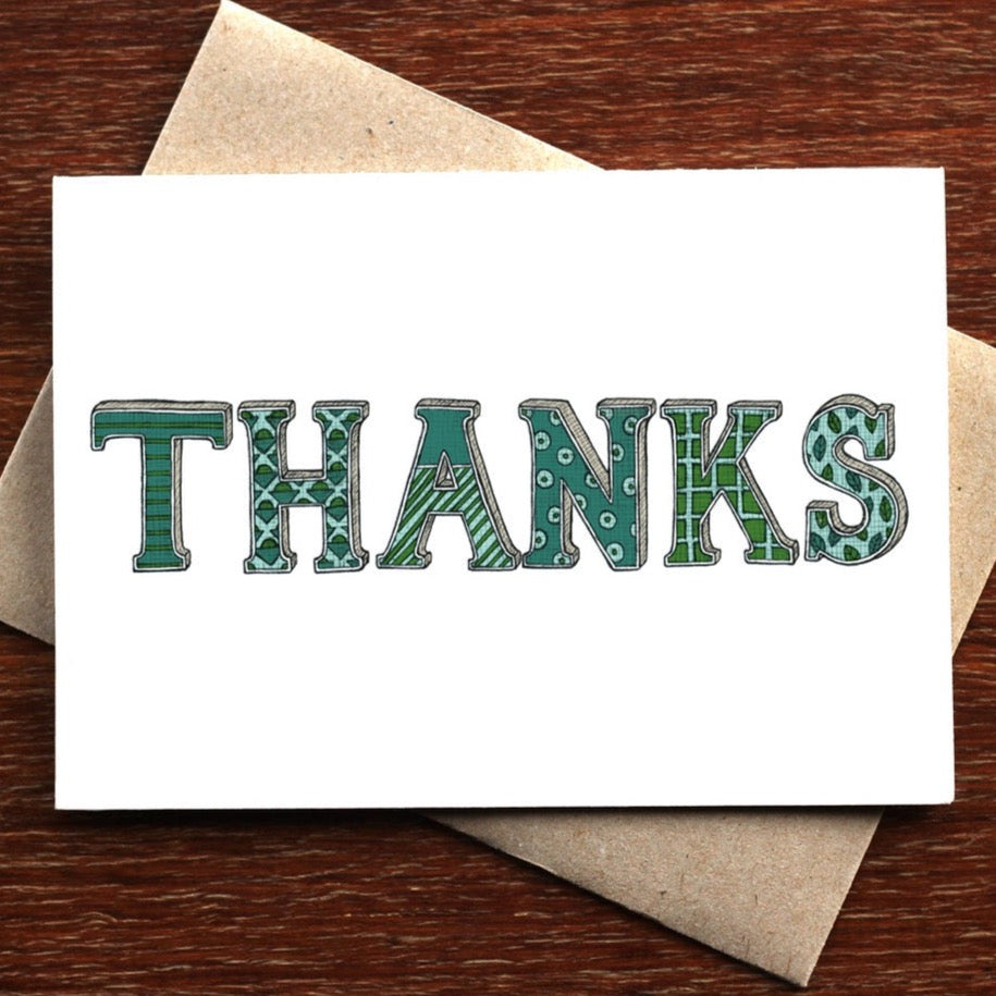 Thanks Patterns Greeting Card
