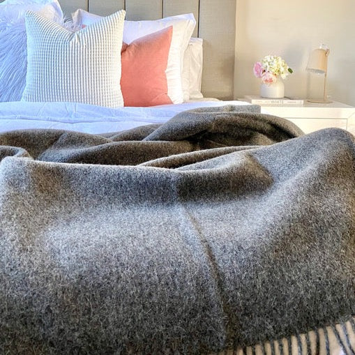 New Zealand Wool Blanket - Grey