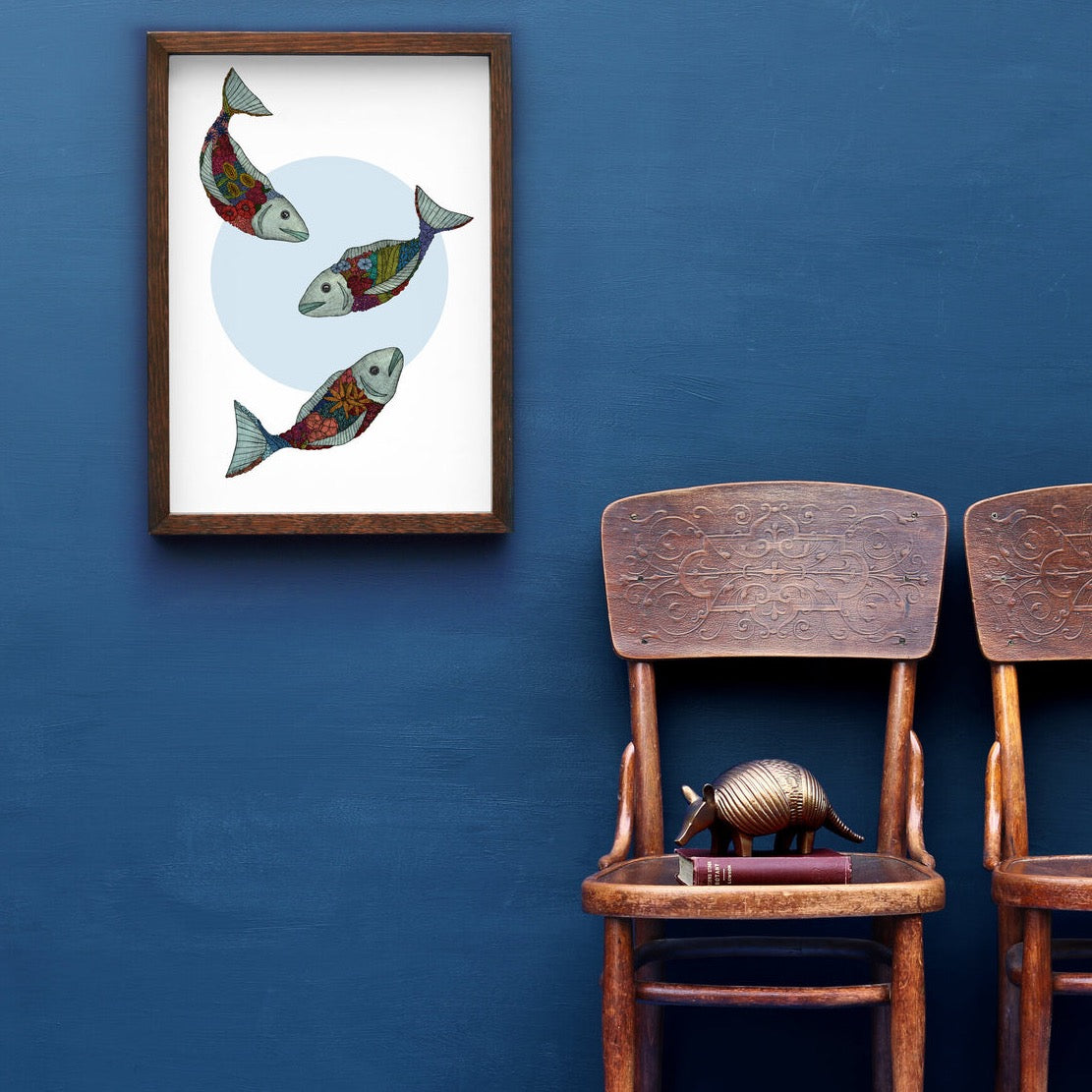 Fish Petals Art Print