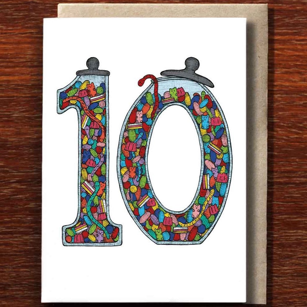 Number Ten Greeting Card
