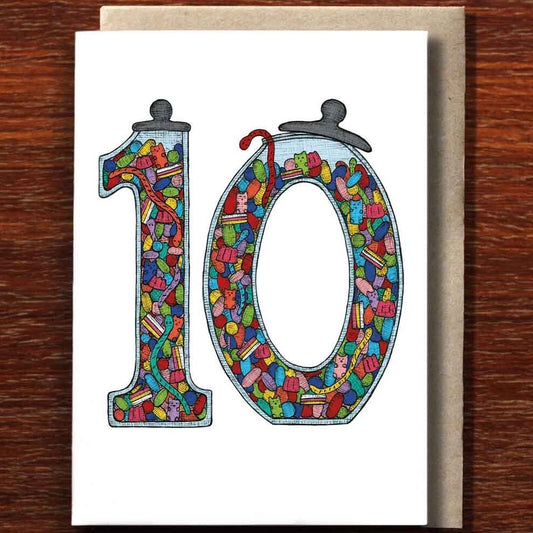 Number Ten Greeting Card