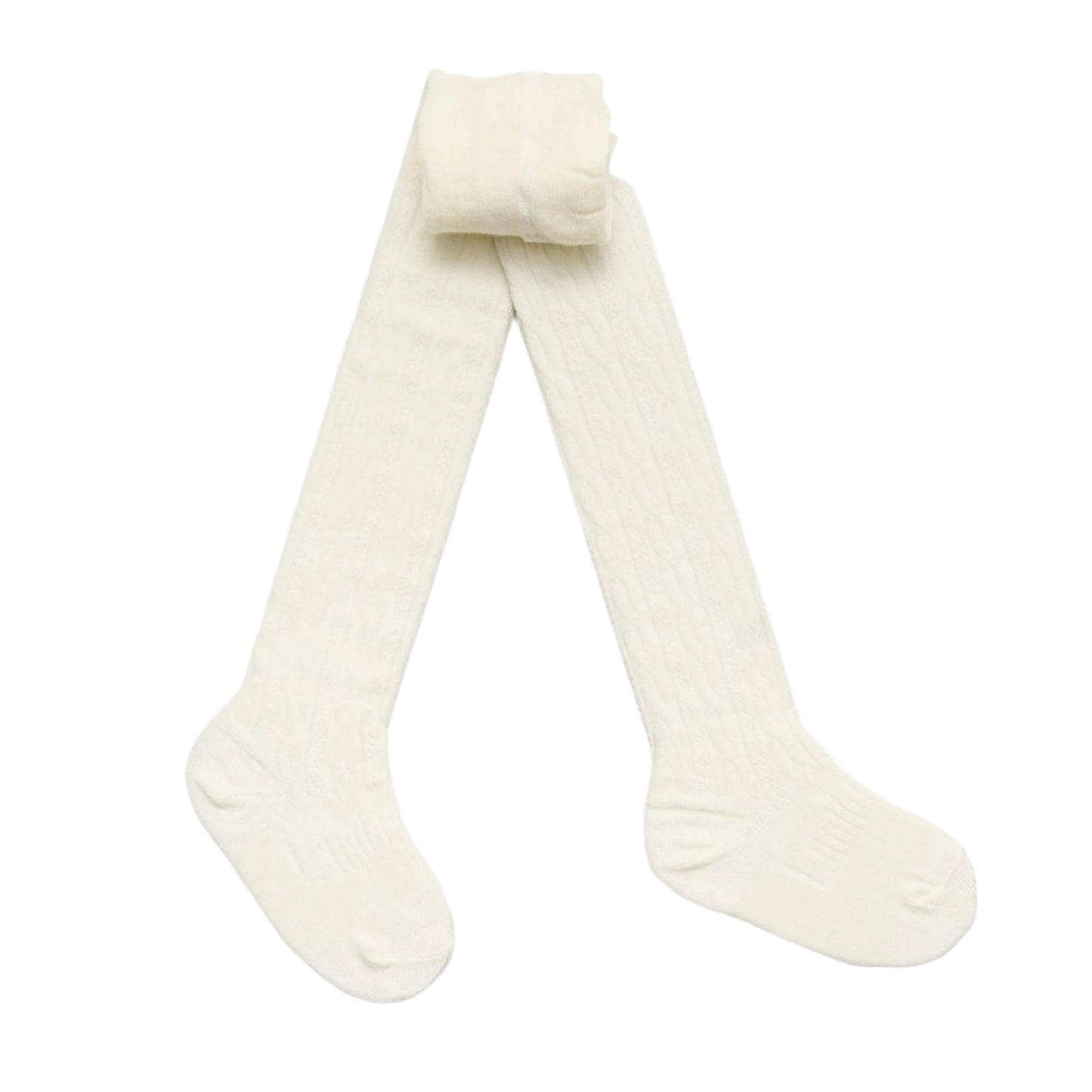 Natural Baby Merino Wool Cable Tights