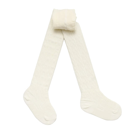 Natural Baby Merino Wool Cable Tights