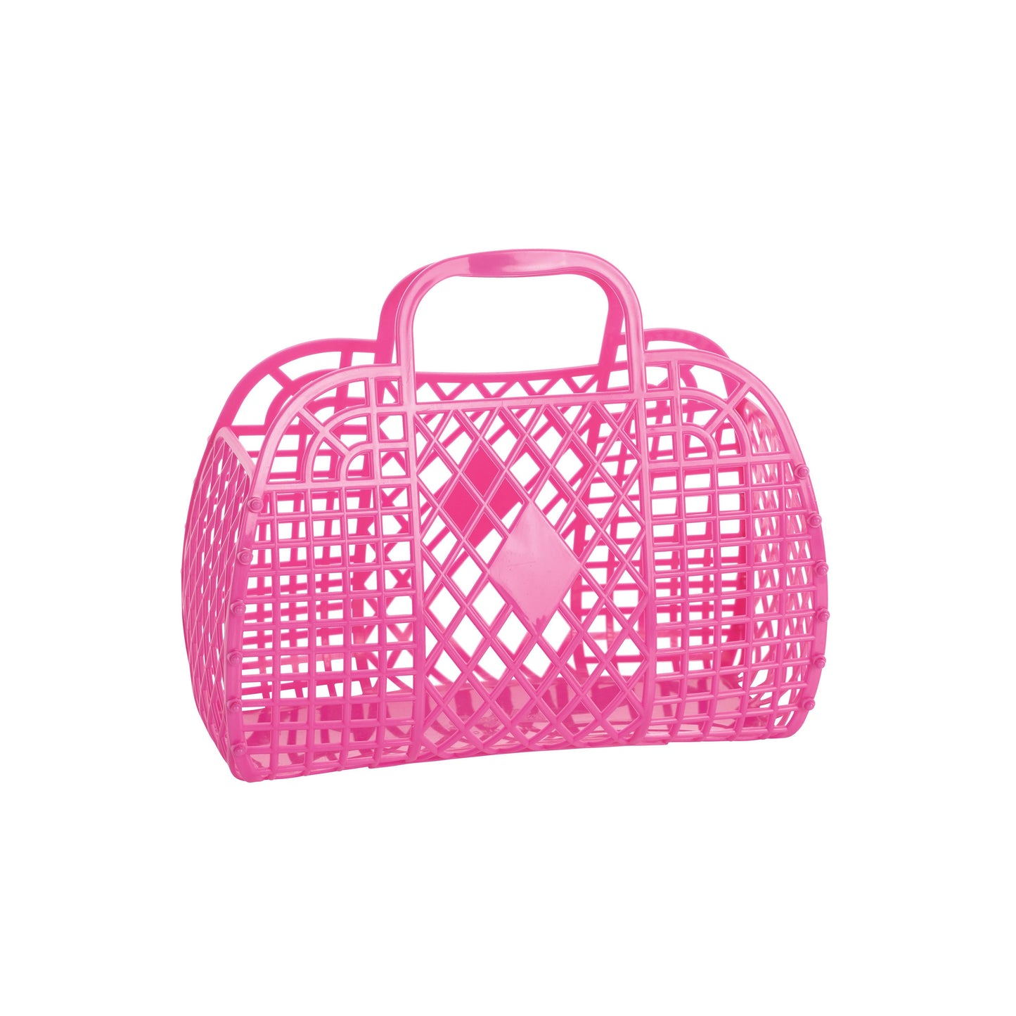 Berry Pink Small Retro Basket