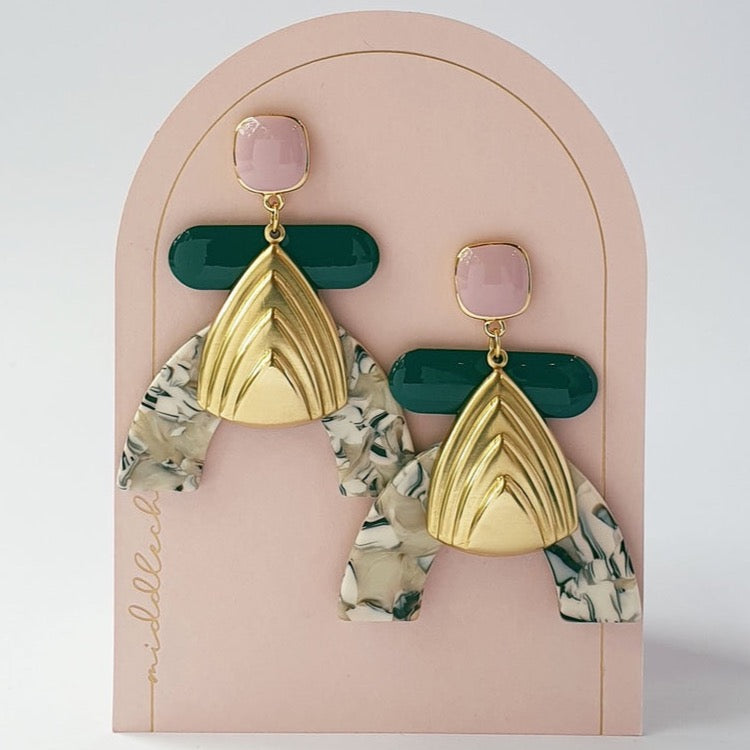 Symphony Earrings Mallard Green